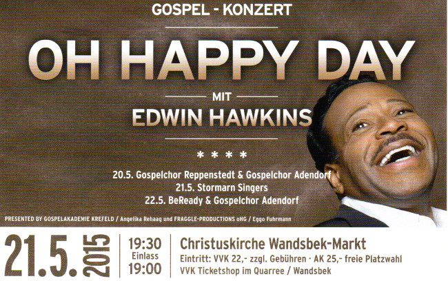 Edwin Hawkins live - Oh happy day | Stormarn Singers