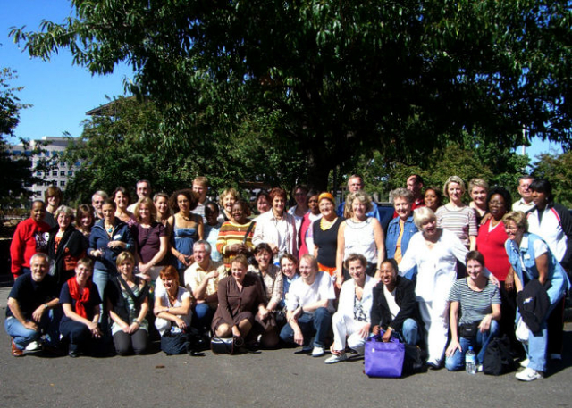 Gruppenfoto mit unseren Gastgebern auf der Chorreise 2013