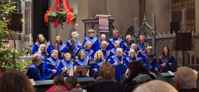 Ein Foto vom Auftritt beim Weihnachtskonzert Basthorst 2025